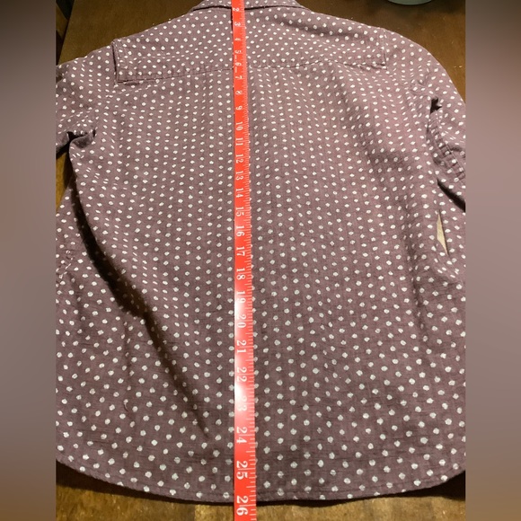 Tradlands Maroon Printed Polka Dots LS Shirt. Size XS. Made in San Francisco. - Picture 10 of 11